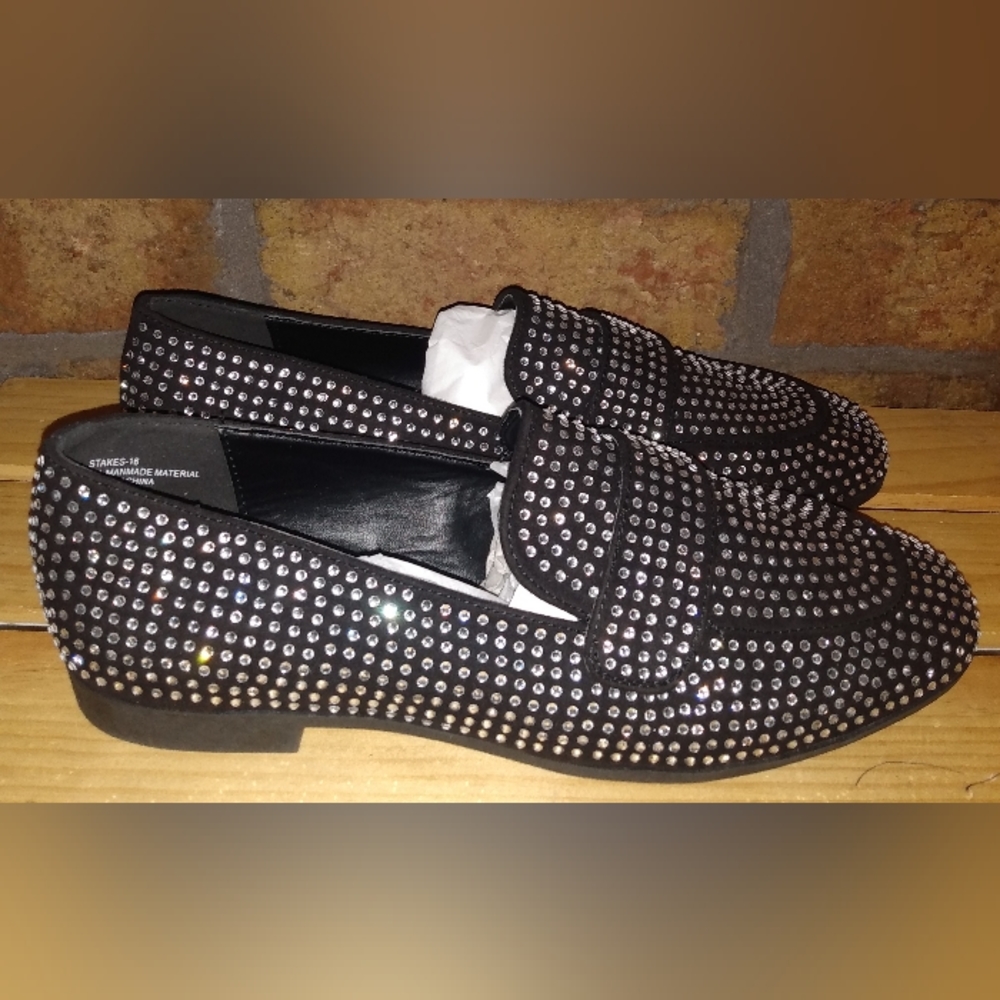 Rogue New Black Shoes with Clear Rhinestones. Women's Size 9.